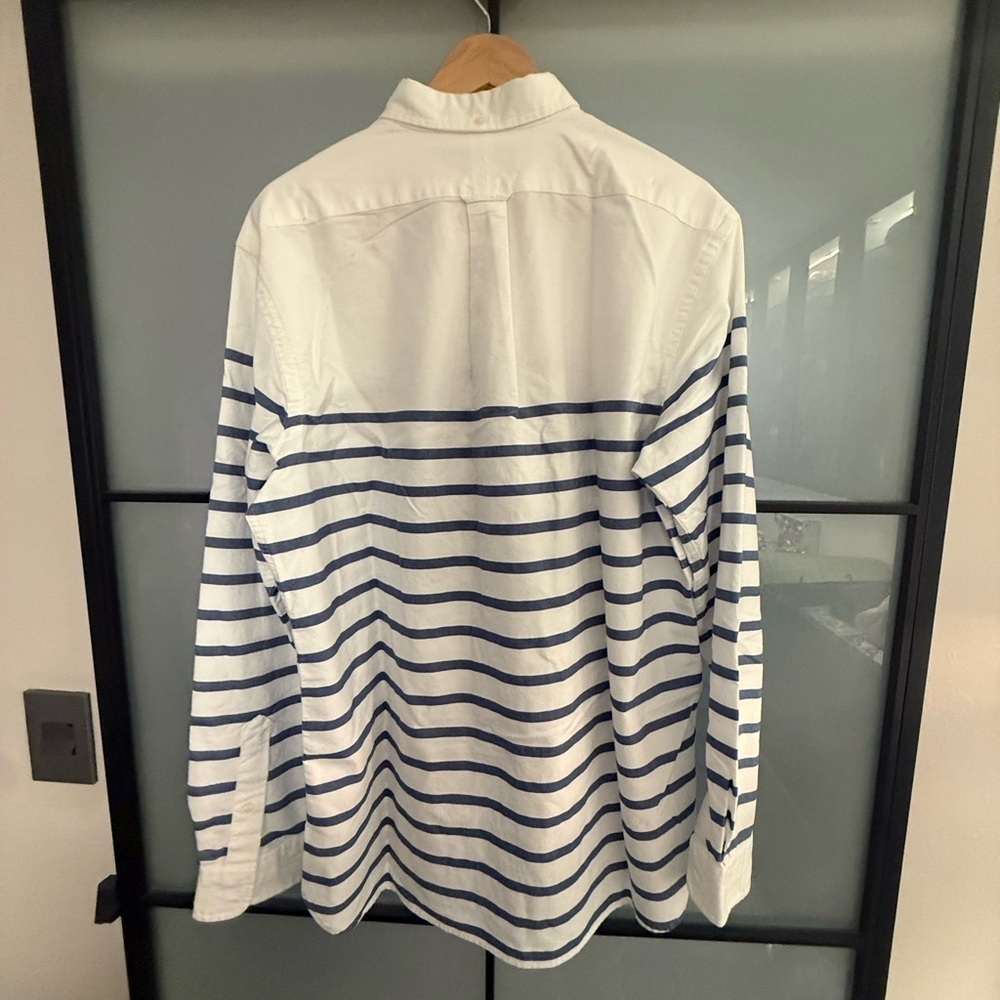 Polo Ralph Lauren Blue and White Striped Men's Shirt - Picture 2 of 4